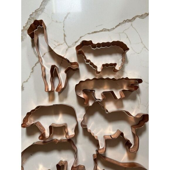 Lot Of 9 Martha Stewart by Mail Noah's Ark Copper Cookie Cutter Kit Set - Picture 2 of 16